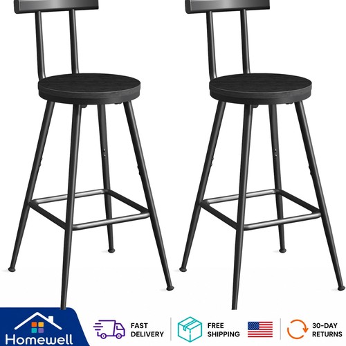 Comfortable black bar stool - black,