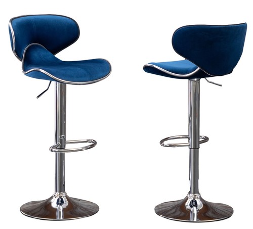 Blue velvet upholstered - velvet,